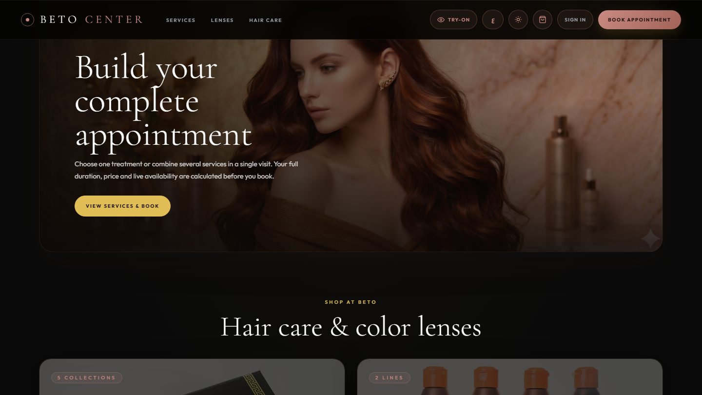 Beto Center services and shop