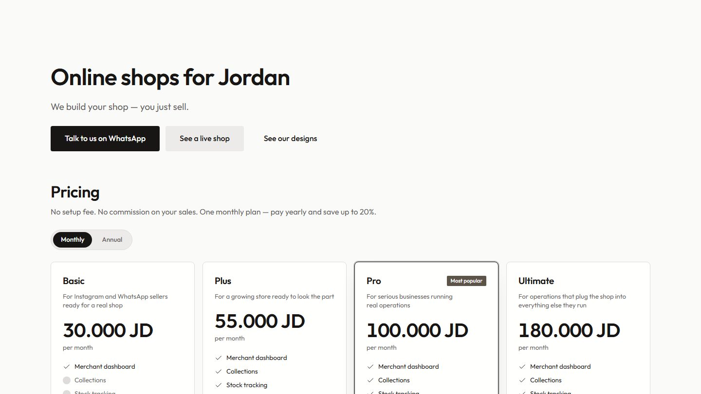Matajerjo plans and pricing